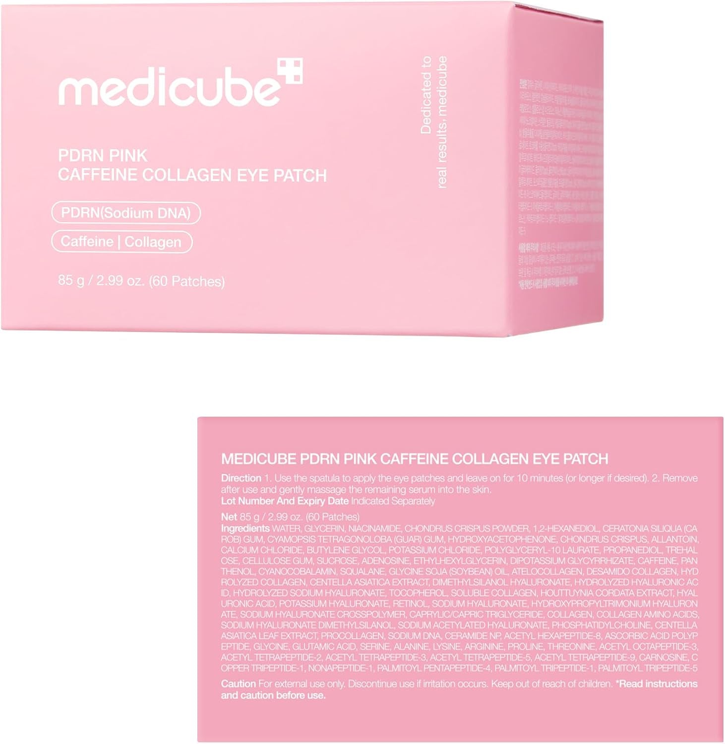 Eye Patch PDRN Caffeine Collagen - Firming Gel Patches, | Age-Defying Care with Retinol & Collagen - Gel Patches for the Appearance of Dark Circles, Undereye Bags, Korean Skincare