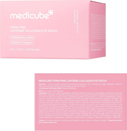 Eye Patch PDRN Caffeine Collagen - Firming Gel Patches, | Age-Defying Care with Retinol & Collagen - Gel Patches for the Appearance of Dark Circles, Undereye Bags, Korean Skincare