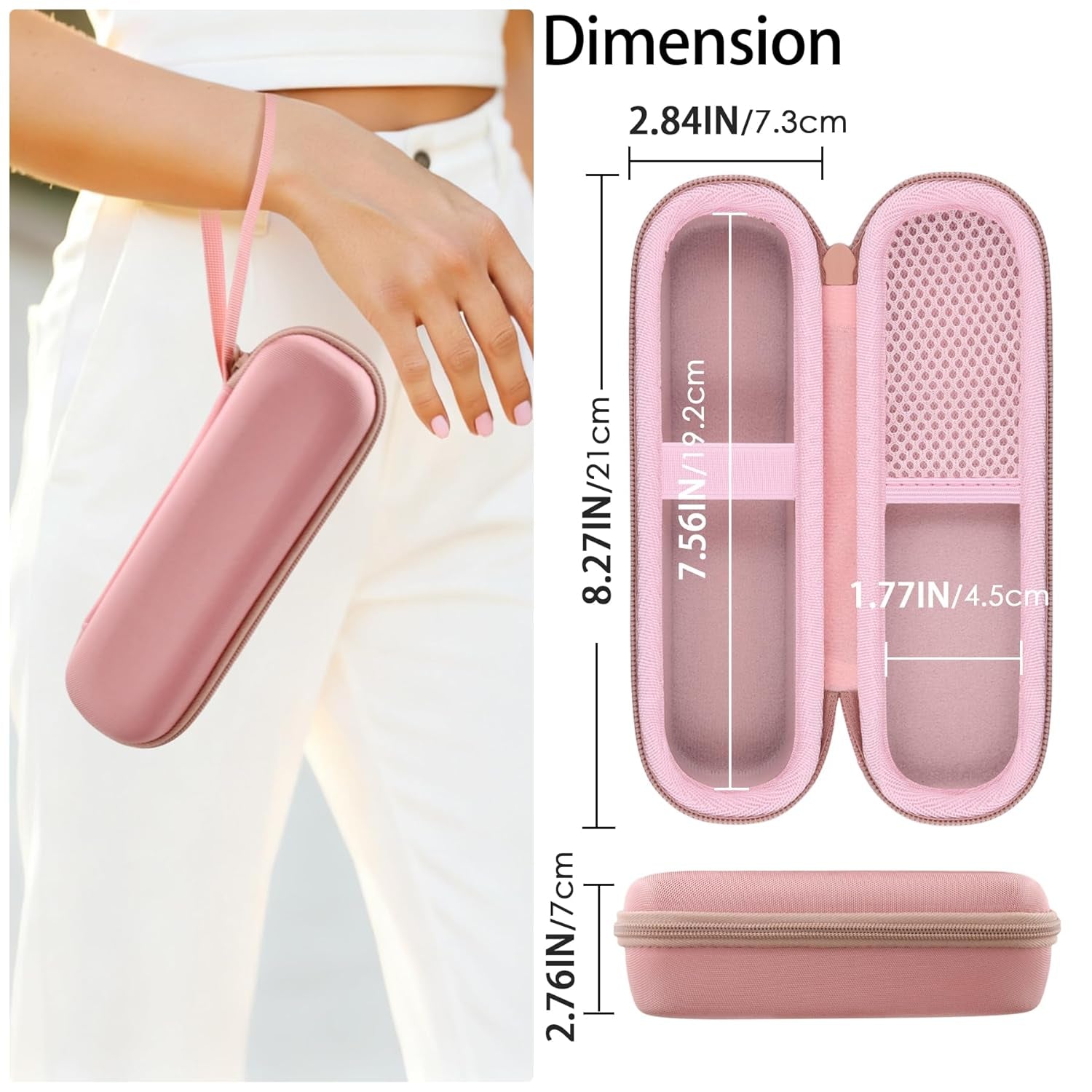 For Medicube Booster Pro 6-In-1 Beauty Massager Hard Protective Case, Pink