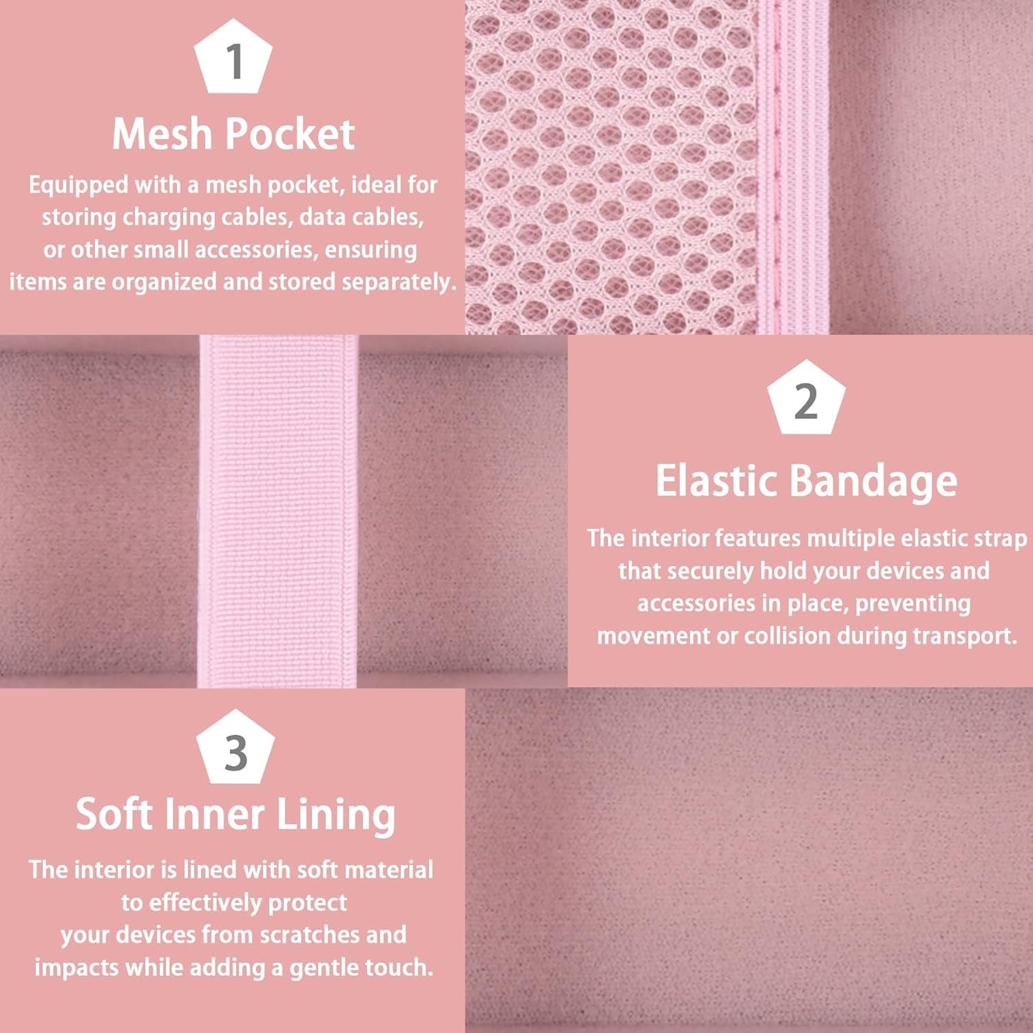 For Medicube Booster Pro 6-In-1 Beauty Massager Hard Protective Case, Pink