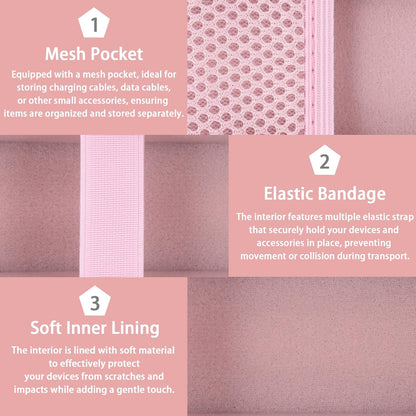 For Medicube Booster Pro 6-In-1 Beauty Massager Hard Protective Case, Pink