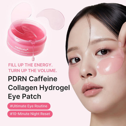 Eye Patch PDRN Caffeine Collagen - Firming Gel Patches, | Age-Defying Care with Retinol & Collagen - Gel Patches for the Appearance of Dark Circles, Undereye Bags, Korean Skincare